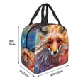 thumbnail image 3 of Honeii Color Splash Fox Portrait Print Lunch Bag Women, Lunch Box Lunch Bag for Women Adult Men, Small Leakproof Cute Lunch Tote Large Capacity Reusable, 3 of 8
