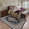 thumbnail image 6 of Junovo Soft Vintage Rug Print Boho Rugs Area Rug for Living Room,5'x7'Black, 6 of 7