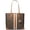 Brown, variant on Women's Eva Large Signature Logo Stripe Tote Bag (Brown)