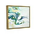 thumbnail image 3 of Stupell Industries Wavy Modern Green Forms Graphic Art Metallic Gold Floating Framed Canvas Print Wall Art, Design by Dina D'Argo, 3 of 6