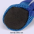 thumbnail image 5 of Reflective Mesh Dog Boots for Small Dogs, Adjustable Anti Slip Summer Shoes for Hot Surface, Breathable Paw Protector for Cats(S,Blue), 5 of 5