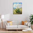 thumbnail image 4 of Spring Countryside Print Wall Art Mountain Cottage with Wildflowers and Greenery Canvas Painting Posters Room Aesthetic Decor Spring Easter Farmhouse Wall Decoration Large Frame wall art, 4 of 6