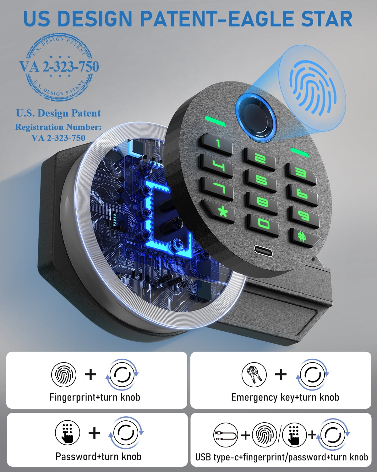 6.0 Cuft Extra Large Home Safe Box Fireproof Waterproof, Fingerprint Safe, Home Security Safes Box with Adjustable Shelf & Deposit Slot, Money Safes with Backlit Keypad & Dual Alarm for Home Office