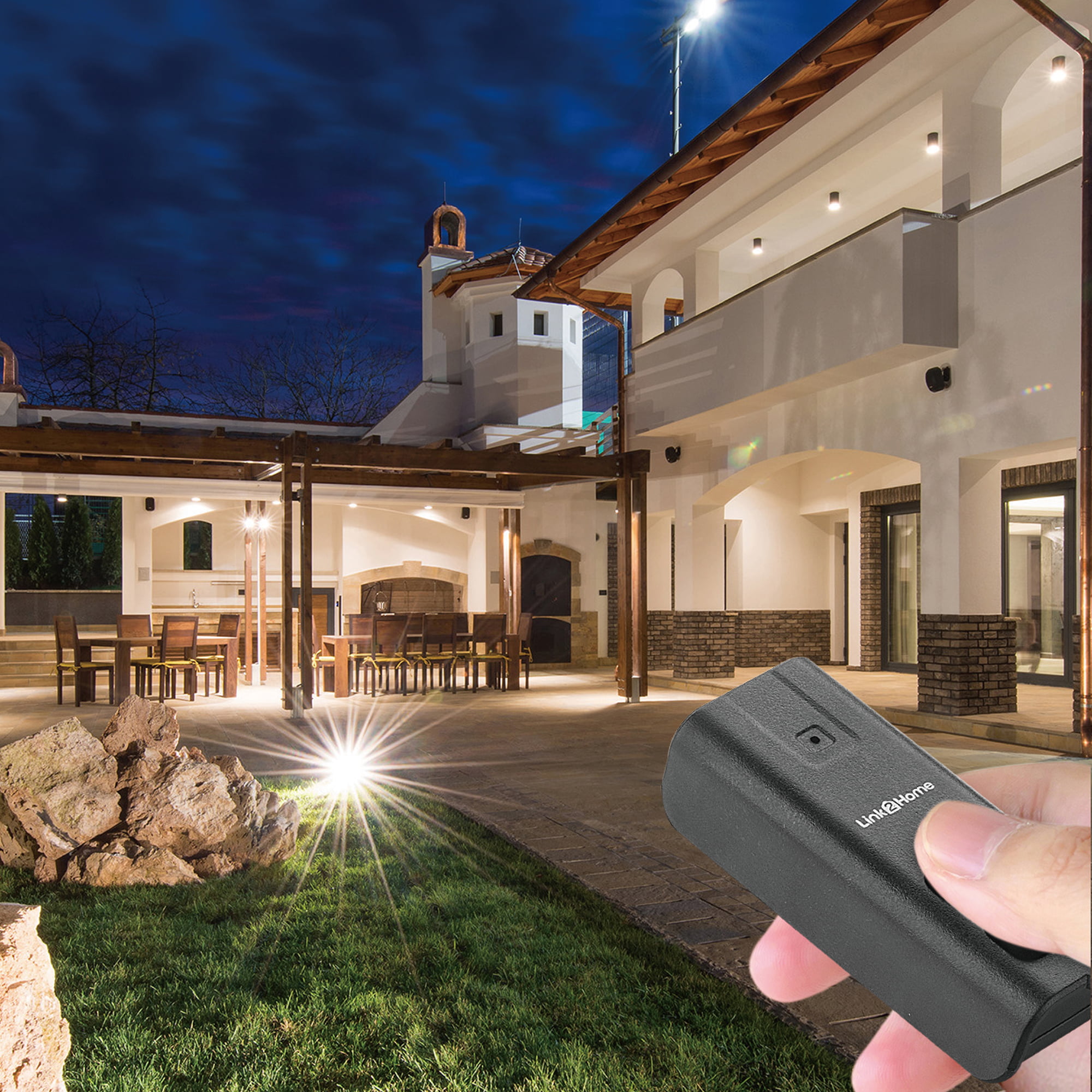 Link2Home Outdoor Weatherproof Wireless Remote Control Double