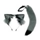 thumbnail image 5 of 2 uds. para el pelo con orejas de , gorro de de felpa para disfrazarse de Navid, , Kits de disfraces de para fi , gris negro2 Yinane Traje de juego de cosplay, 5 of 6