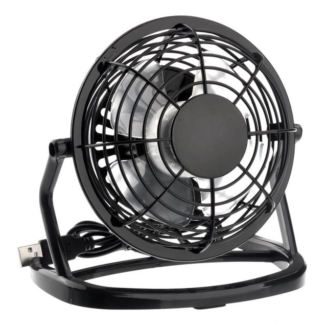 Ventilador de escritorio recargable Ventilador de mesa Ventilador de puerto USB de moda (negro)