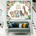 thumbnail image 6 of Two Wild Backdrop for Girls Jungle Safari Animals 2nd Birthday Photography Background Cute Giraffe Lion Elephant Zebra Floral Crown Second Birthday Party Decorations Banner Photo Booth Props, 6 of 6