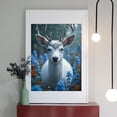 thumbnail image 2 of Diamond Art Kit for Adults, White Deer Blue Flowers Majestic Diamond Painting for Adults Beginners, DIY Diamond Art Painting Kits, 5D Diamond Painting Crafts for Home Decor 12x16 Frameless, 2 of 7