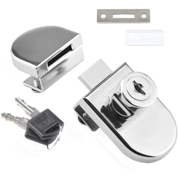 Cerradura para vitrinas de vidrio segura y elegante, con llaves iguales para un control de acceso simple, instalación sin taladros, amplia gama de usos en tiendas minoristas y hogares, acabado