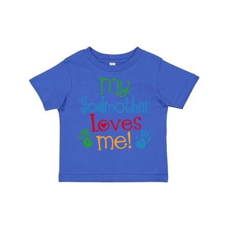 

Inktastic My Godmother Loves Me Outfit Gift Toddler Boy or Toddler Girl T-Shirt
