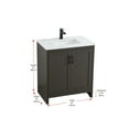 thumbnail image 2 of Elegant Kitchen and Bath Finnley 30 Inch Single Bathroom Vanity In Mocha Brown, 2 of 13
