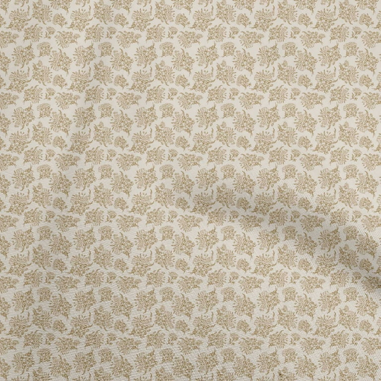 oneOone Velvet Light Brown Fabric Toile Fabric For Sewing Printed
