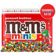 MM'S Peanut Butter Minis Chocolate Candy Bag Share Size - 8.6oz - Pack of 2
