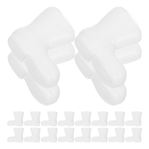 ibasenice White Miniature Shoes 100Pcs for Holiday Decorations and DIY Projects Doll Collectors
