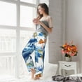 thumbnail image 4 of Uemuo Marine Animals Pattern Women's Wide Leg Palazzo Lounge Pants with Pockets Light Weight Loose Comfy Casual Pajama Pants-XX-Large, 4 of 9