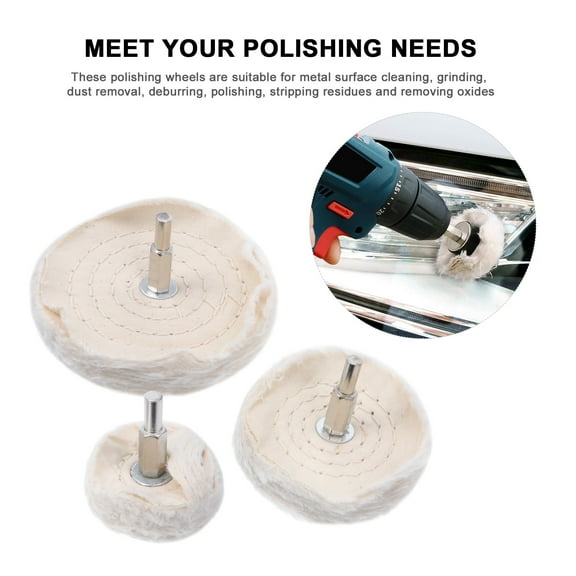 Worgeous Polishing Wheel Synthetic Material 3Pcs 2In