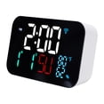 thumbnail image 1 of Yajisi Reloj Despertador Inteligente WiFi con Termómetro e Higrómetro Tuya Luz Blanca (16.00 cm / 6.30 in), 1 of 9