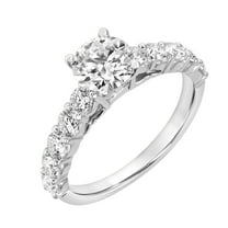 2 Carat T.G.W. Moissanite Sterling Silver Women's Engagement Ring
