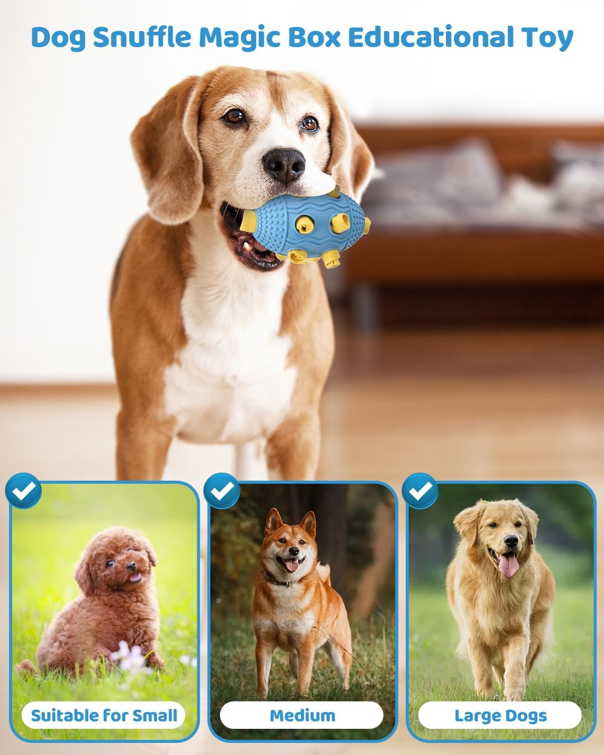 Interactive Dog Puzzle Toy for Natural Foraging Skills, Durable Snuffle Cube with Cloth Strips for Hide & Seek Treats, Slow Feeder for Mental Stimulation and Stress Relief in Green