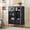 Black, variant on LED Light Strip & Damping Hinges | Great for Living Room to Showcase Collectibles
