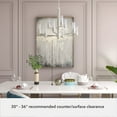 thumbnail image 5 of Hunter - Gatz 9-light Brushed Nickel, Large Chandelier, Dimmable, Modern Style, Candle Shaped, for Bedrooms, Dining, Living Rooms - 19788, 5 of 7