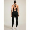 thumbnail image 3 of Top-kevin Women's Criss Cross Backless Sports Jumpsuit, Summer Clothes, Sporty Scoop Neck Backless Tank Jumpsuit, Ladies Sportswear for Indoor Outdoor Wear, 3 of 9