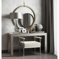 thumbnail image 6 of TOV Funiture Diva Cream Velvet Bench with Stainless Steel Legs, 6 of 11