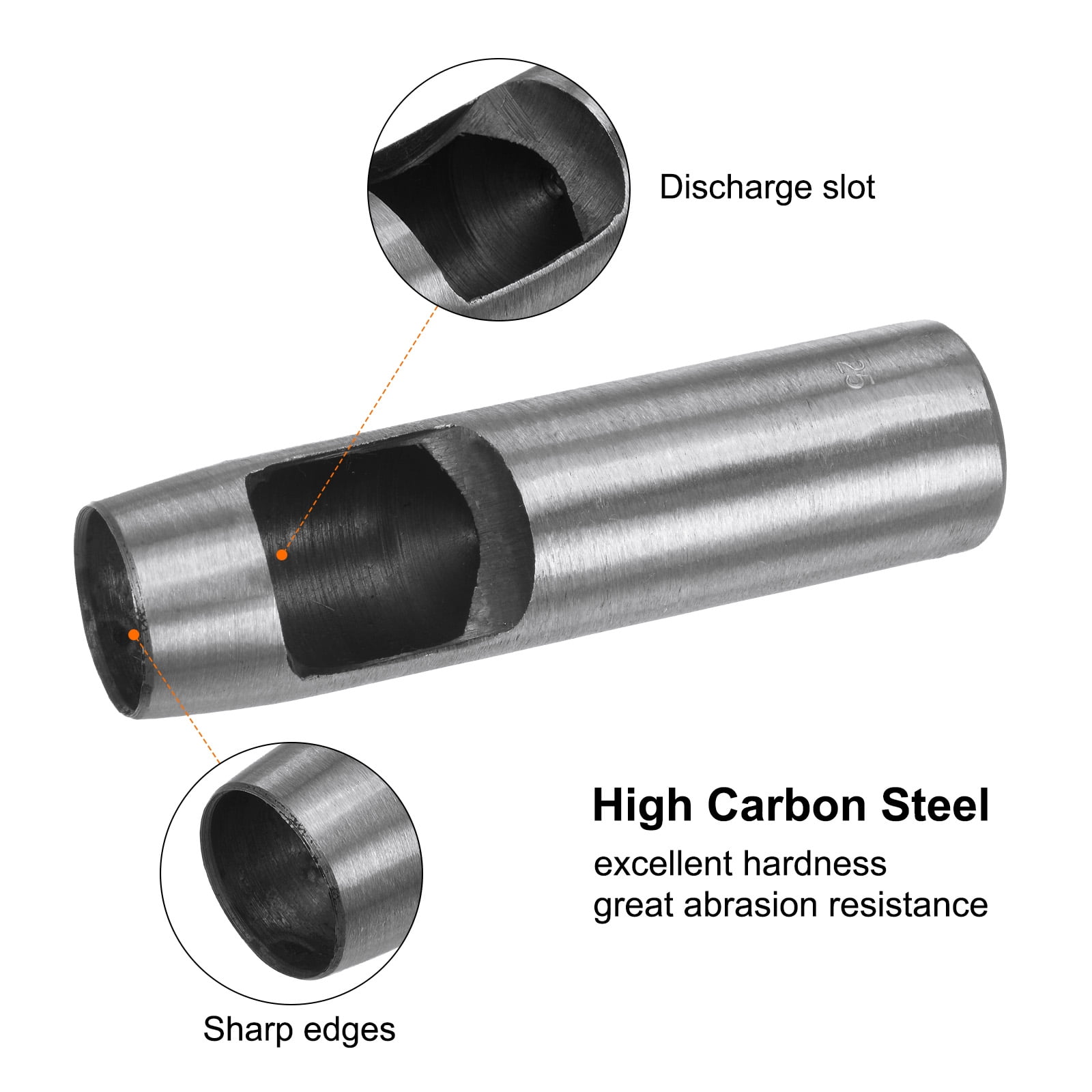 Uxcell Hollow  Punch Tool 25mm Hole Punch Carbon Steel for Watch Belts Leather