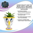 thumbnail image 7 of Disney Beauty and the Beast Chip 3-Inch Mini Planter with Artificial Succulent, 7 of 7