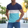 thumbnail image 4 of fvwitlyh V Neck T Shirts Men Men's V-Neck T-Shirts Sky Blue XX-Large, 4 of 5