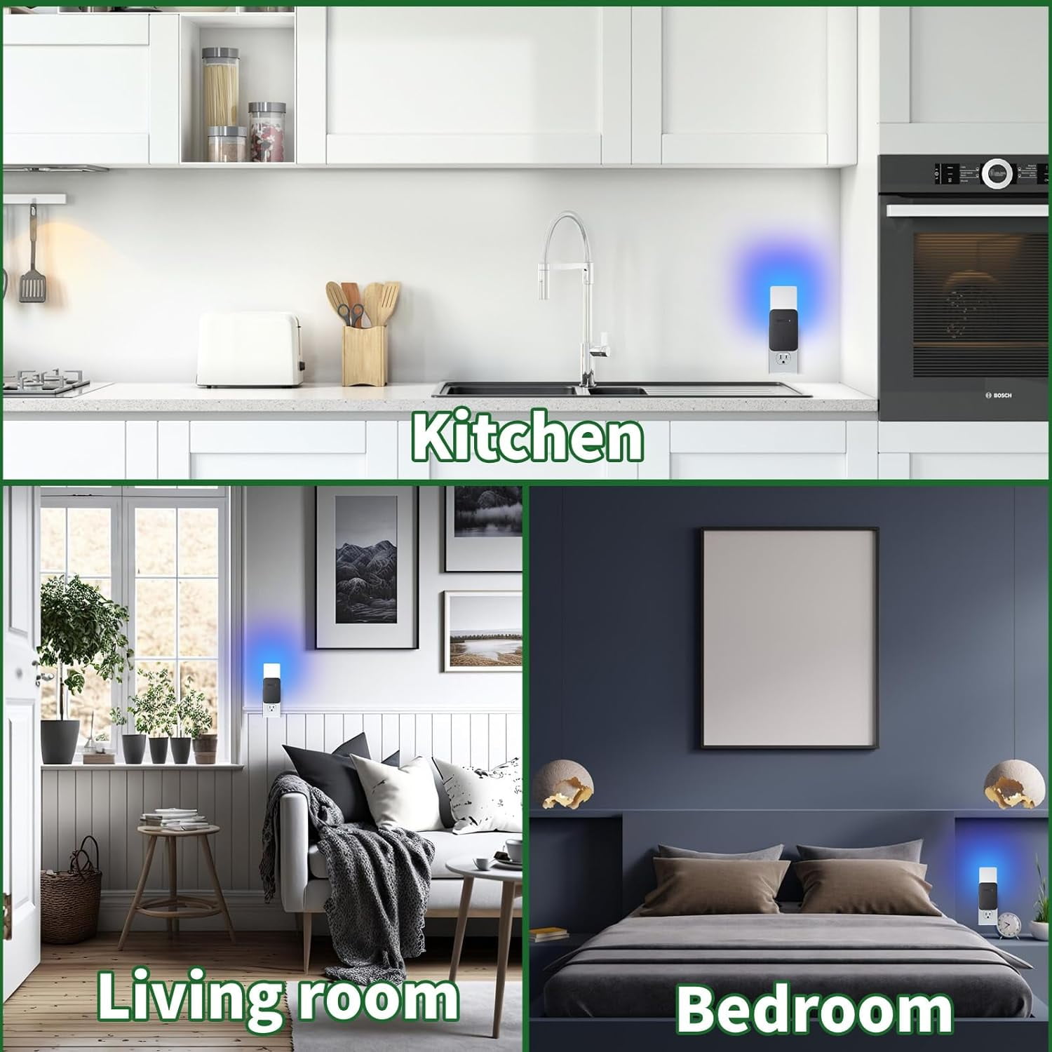 LZNewshow - Fly Trap Indoor, Fruit Fly Trap for Indoors, Plug-in Flying Insect Traps Catcher with UVA Attract Night Light Mode, for House Flies Bugs Mosquito Pest, White