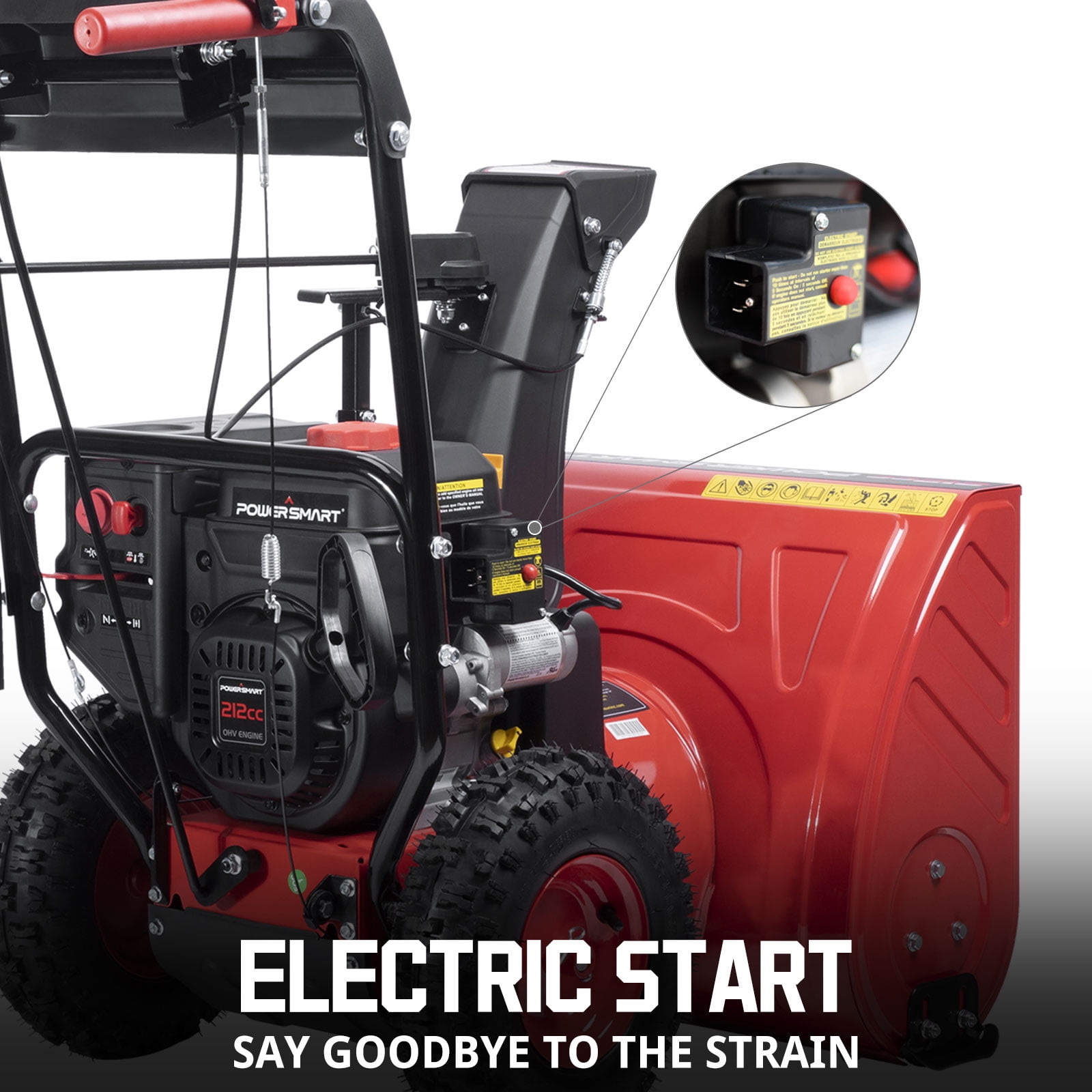 PowerSmart Gas Snow Blower 24 in. TwoStage, Electric Start, 212CC