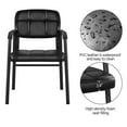 thumbnail image 4 of Alden Design Adult Faux Leather Home Office Chair with Armrests, Set of 2, Black, 4 of 9