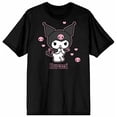 thumbnail image 2 of Sanrio Kuromi Anime Hearts Women's Black Tee Shirt-Large, 2 of 3