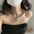 thumbnail image 5 of Collar de Cuerda de poliuretano Yashi negro para mujeres y adolescentes estilo 4 45 + 5 cm, 5 of 5
