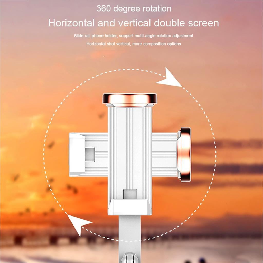 Portable Selfie Stick for Smartphone with Extendable Phone Selfie Stick and Tripod, Remote 360°Automatic Rotation