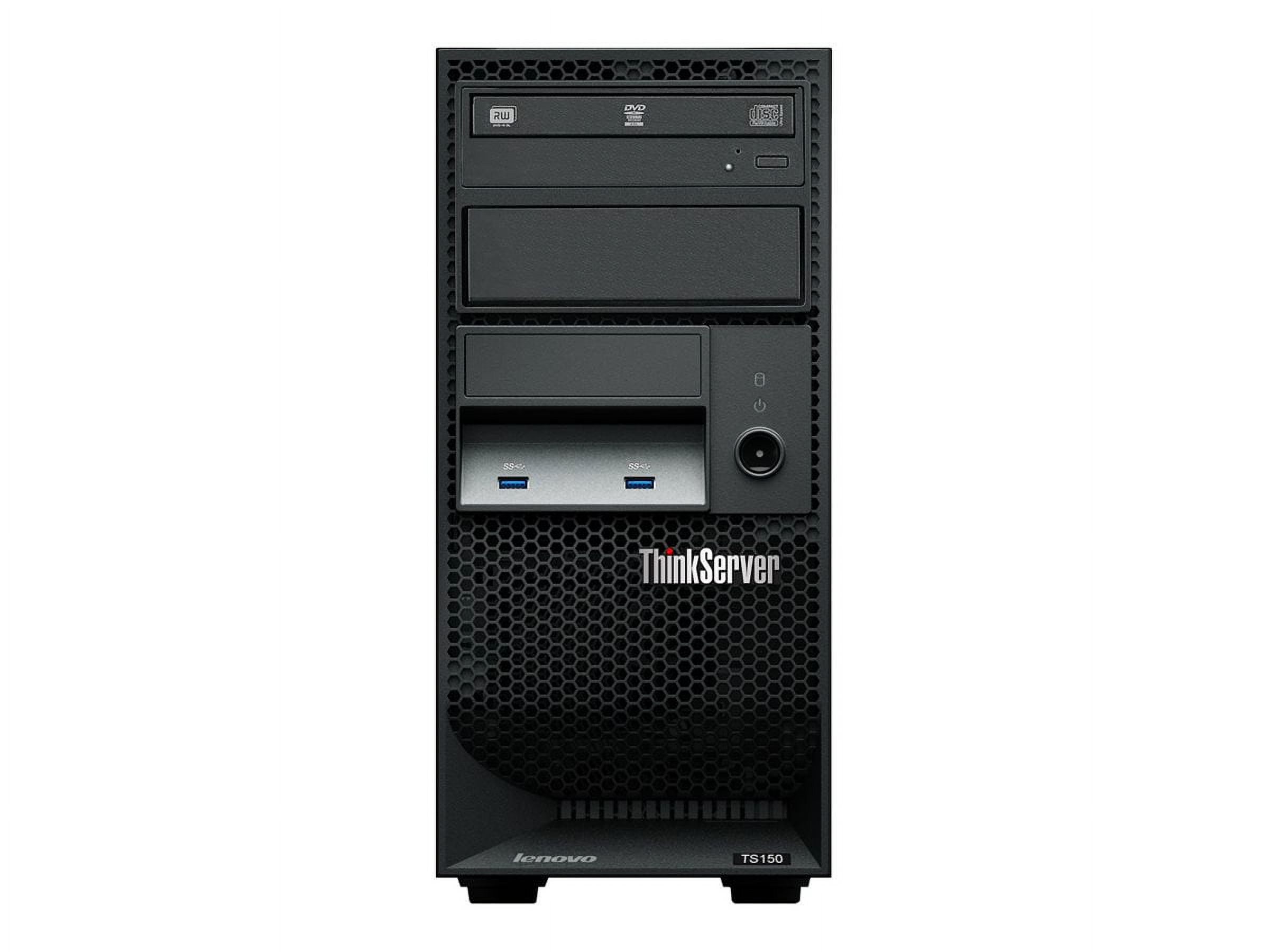 サーバー Lenovo ThinkServer TS150/Xeon E3-1225V5 Lenovo ThinkServer TS150 - Xeon E3-1225V5 3.3 GHz - 8 GB - 0 GB