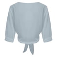 thumbnail image 6 of TGPMGRZ Womens 3/4 Sleeve Sheer Shrug Cardigan Lightweight Mesh Knit Dressy Casual Cover Up, Grey, Size XL, 6 of 6