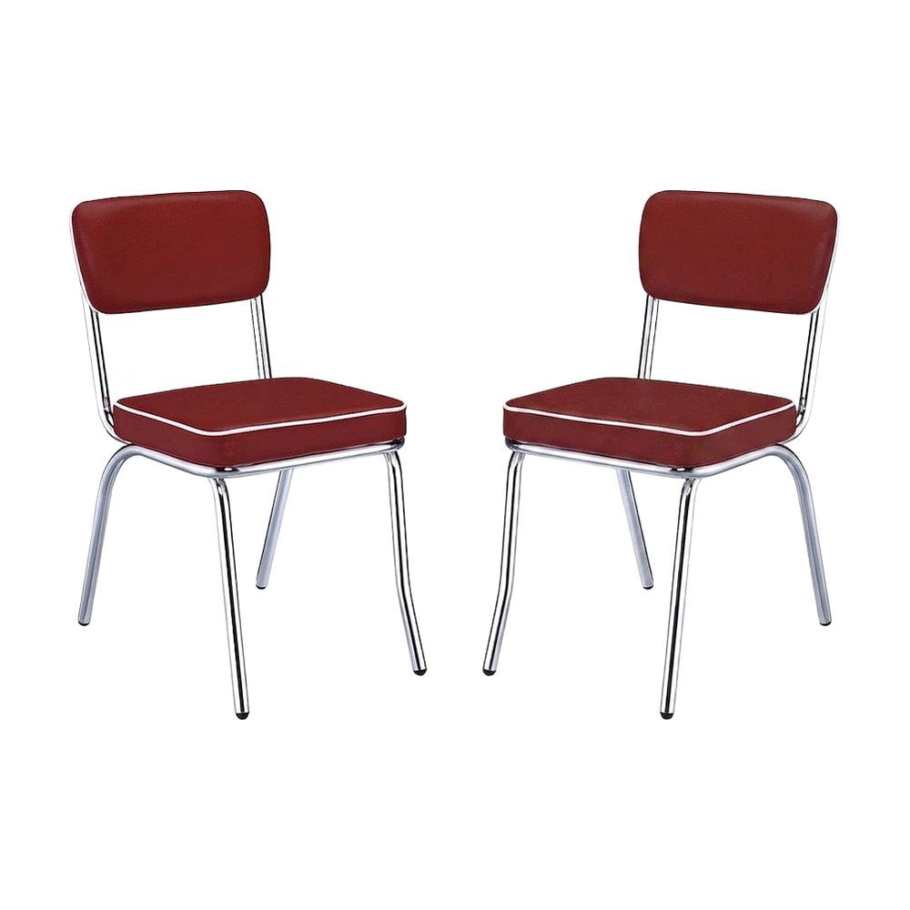 Coaster Fine Furniture Retro Upholstered Dining Side Chair Set of