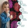thumbnail image 3 of Blackout Kids Curtains,Pioneer Flower Floral Print Pattern Childrens Insulated Curtains Set Of 2,Bedroom Essentials,Toddler Room Decor 52"x84", 3 of 5
