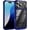 Blue, variant on Transparent Military Grade  Hard Phone case for iPhone 17 16 15 14 13 12 11 Pro Max Air Plus Metal Camera Frame Back Cover,Blue,for iPhone 14 Plus
