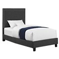 thumbnail image 1 of Picket House Furnishings Emery Upholstered Twin Panel Bed in Charcoal, 1 of 6
