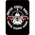 thumbnail image 1 of Letrero Hojalata Metal US Fighter Pintura Hierro Rectangular Pared para El Y Bar 20x30cm, 1 of 9