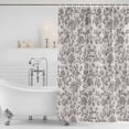 thumbnail image 2 of Farmhouse Grey Shower Curtain Set - Long 72" x 84" Washable Bathtub Curtain with 12 Hooks, Vintage Flower Leaf Botanical Plant Waterproof Fabric Stall Shower Curtains for Bathroom/Bathtub Décor, 2 of 6