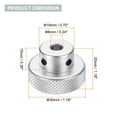 thumbnail image 2 of Uxcell Roue à Main en Alliage d'Aluminium 30mm OD 6mm Outil de Machine à Laver, Argent, 2 of 6