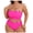 Hot Pink, variant on Women's High Cut Bikini with Chest Pads and Removable Straps, without Underwire, for Vacation Pool