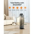thumbnail image 5 of DREO Space Heater for Inside, Electric Heater for Home with Remote, 24" 11ft/s Fast Quiet Heating, 3 Modes, Safe Energy Efficient Heaters for Large Room, Bedroom, Silver, 5 of 8