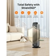 DREO Space Heater for Inside, Electric Heater for Home with Remote, 24 11ft/s Fast Quiet Heating, 3 Modes, Safe Energy Efficient Heaters for Large Room, Bedroom, Silver