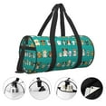 thumbnail image 4 of Rocae Cartoon Dogs Print Round Travel Duffel Bag and Fitness Bag, Women's Waterproof Weekend Tote, Men's Travel and Fitness Essentials, 4 of 8