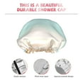 thumbnail image 5 of Balery Starfish In Beach Shower Caps, Double Layer Waterproof Shower Cap, Double Layers Reusable Shower Cap With Soft Comfortable For Long Thick Hair Soft Bath Shower Hair Caps, 5 of 9